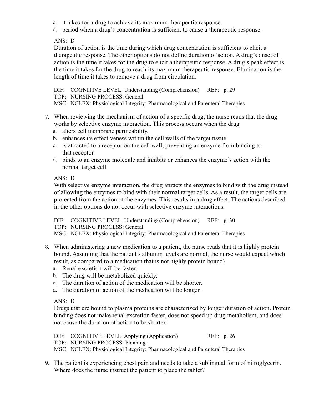 Preview page 7 of Test Bank for Pharmacology and the Nursing Process 7th Edition by Linda Lane Lilley, Shelly Rainforth Collins