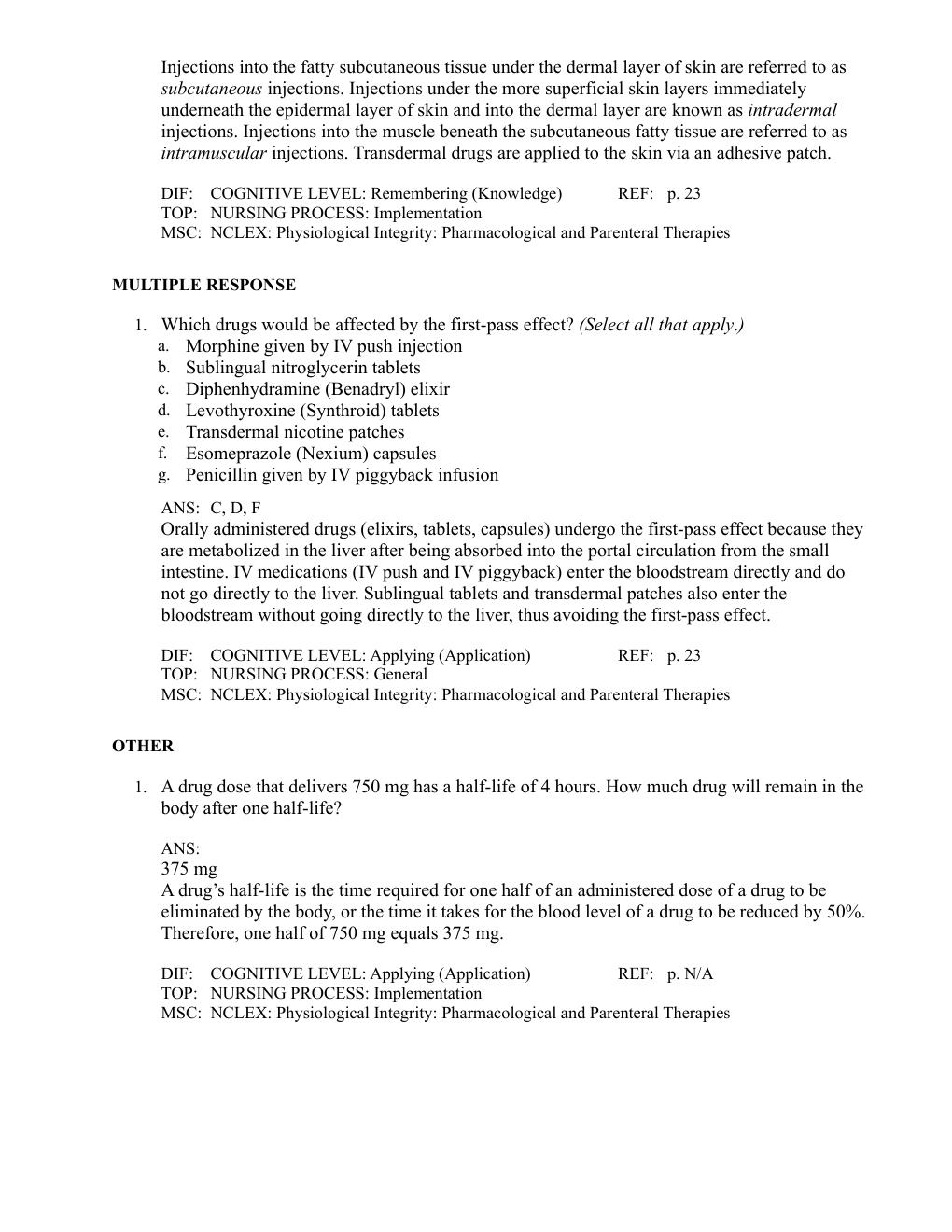 Preview page 10 of Test Bank for Pharmacology and the Nursing Process 7th Edition by Linda Lane Lilley, Shelly Rainforth Collins