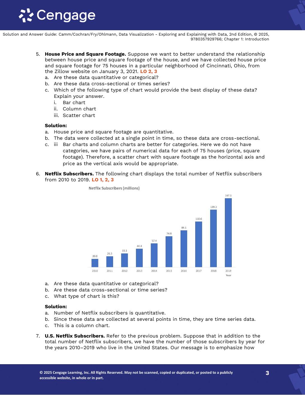Preview page 5 of Solutions Manual For Data Visualization Exploring and Explaining with Data 2nd Edition By Jeffrey Camm, James Cochran, M
