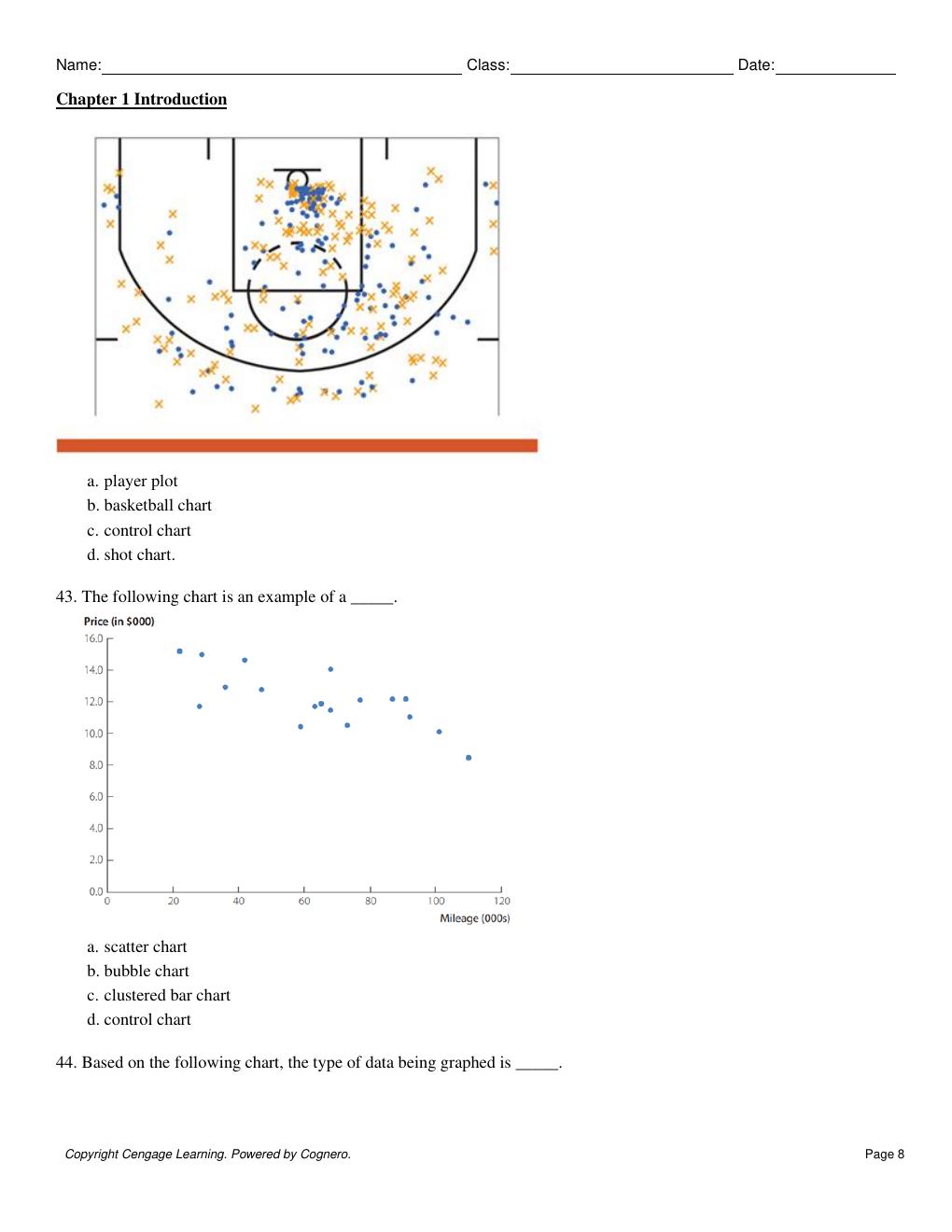 Preview page 10 of Test bank For Data Visualization Exploring and Explaining with Data 2nd Edition By Jeffrey Camm, James Cochran, Michael