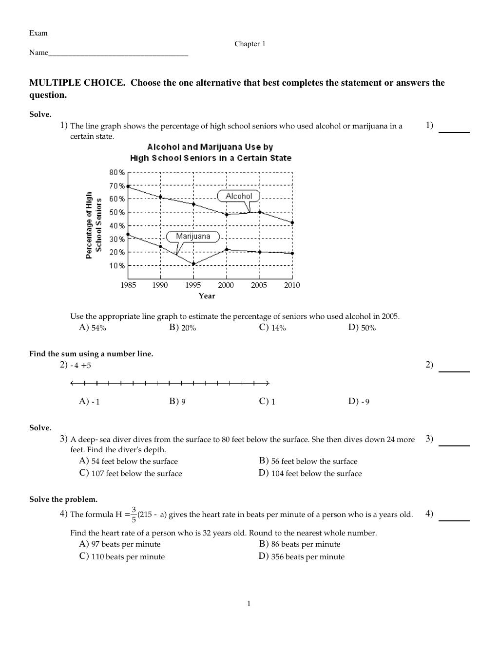 Preview page 3 of Test Bank For Introductory Algebra for College Students 8th Edition By Robert Blitzer