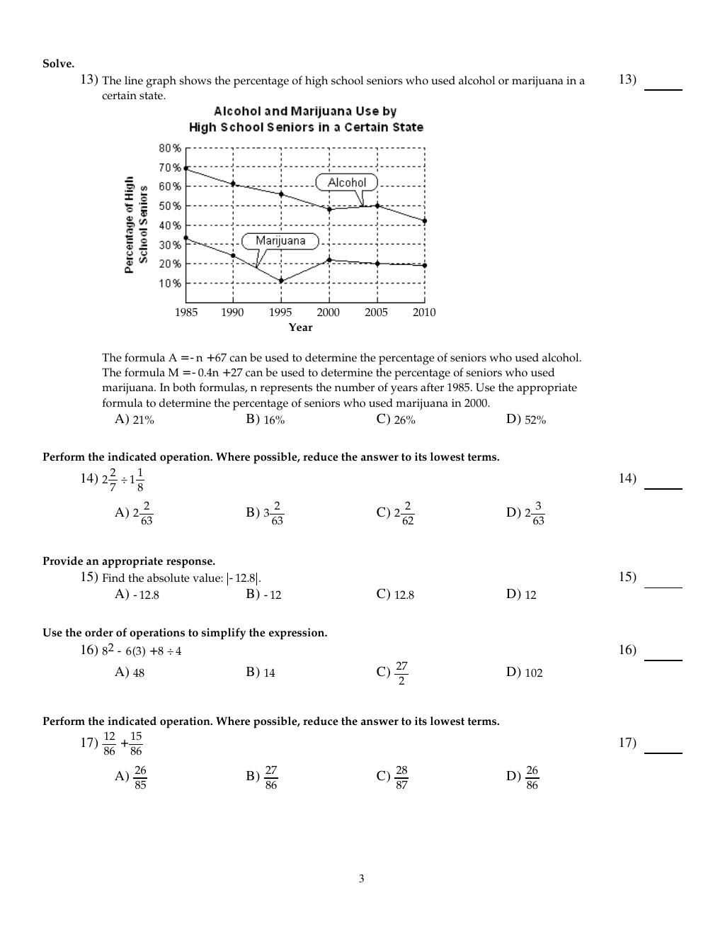 Preview page 5 of Test Bank For Introductory Algebra for College Students 8th Edition By Robert Blitzer
