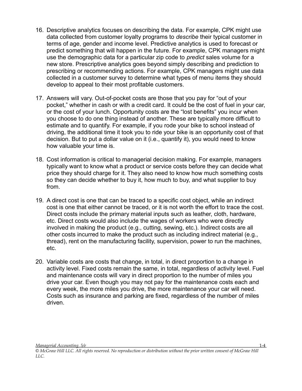 Preview page 6 of Solutions Manual For Managerial Accounting 5th Edition By Stacey Whitecotton, Robert Libby, Fred Phillips