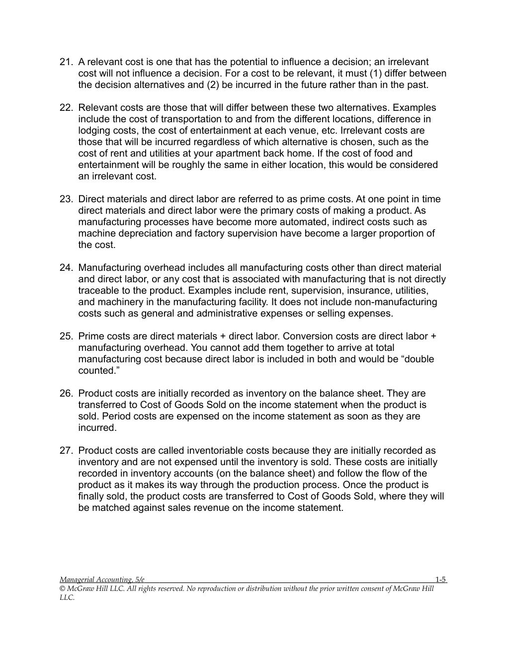 Preview page 7 of Solutions Manual For Managerial Accounting 5th Edition By Stacey Whitecotton, Robert Libby, Fred Phillips