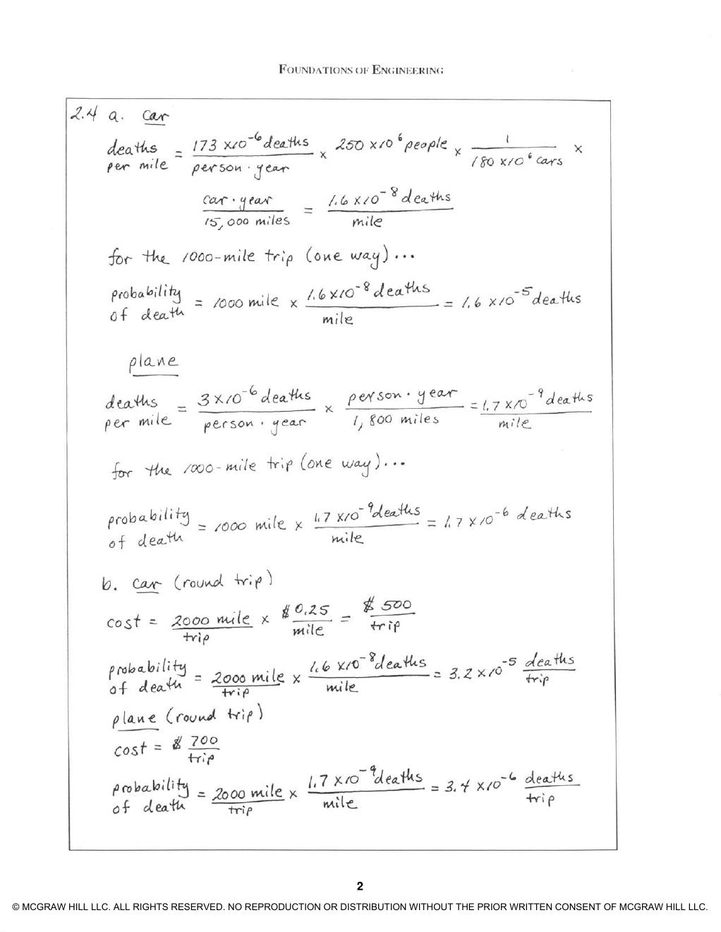 Preview page 4 of Solutions Manual For Foundations of Engineering 3e Mark Holtzapple, Reece