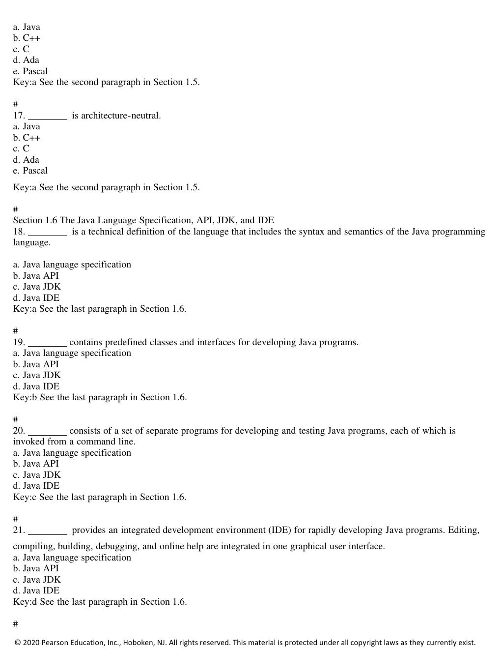 Preview page 5 of Testbank for Introduction to Java Programming and Data Structures, 12th edition By Daniel Liang
