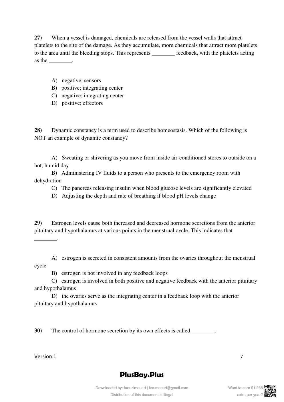 Preview page 7 of Test Bank for Human Physiology 16th Edition by Stuart Fox | All Chapters 1-20