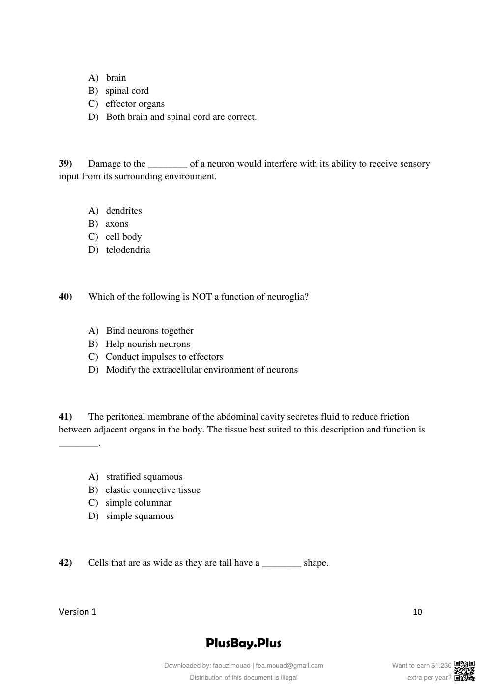 Preview page 10 of Test Bank for Human Physiology 16th Edition by Stuart Fox | All Chapters 1-20