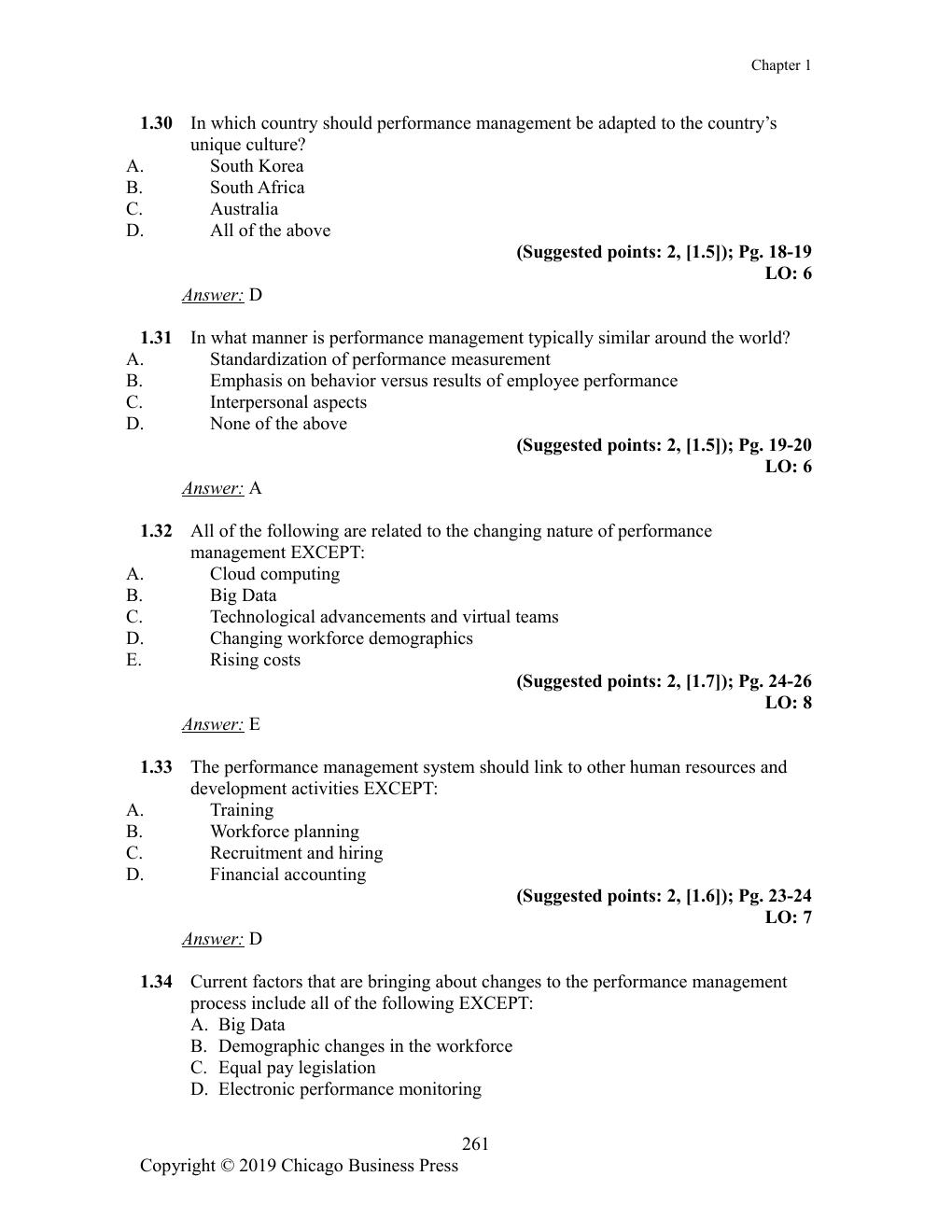 Preview page 9 of Test Bank For Performance Management 4th Edition By Herman Aguinis