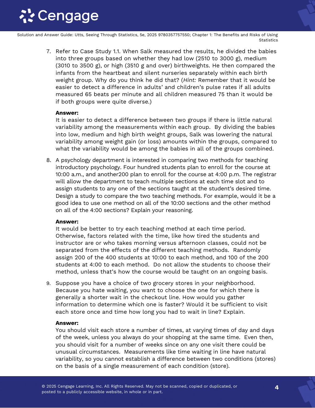 Preview page 6 of Solutions Manual For Seeing Through Statistics 5th Edition By Jessica Utts