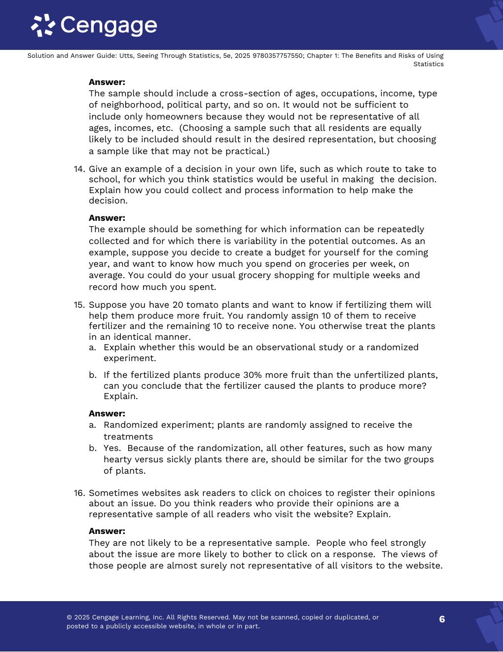 Preview page 8 of Solutions Manual For Seeing Through Statistics 5th Edition By Jessica Utts