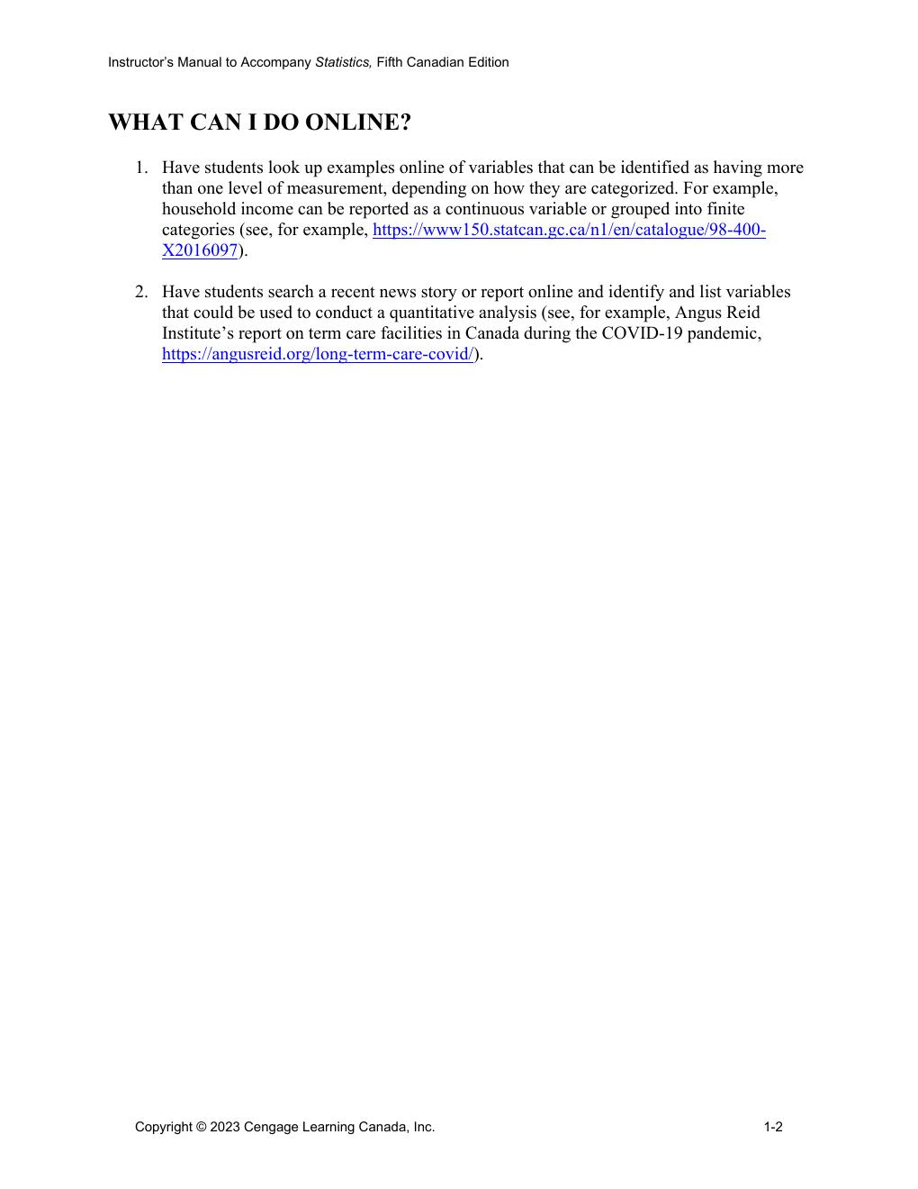 Preview page 4 of Solutions Manual For Statistics A Tool for Social Research and Data Analysis 5th Canadian Edition By Joseph Healey, Chri