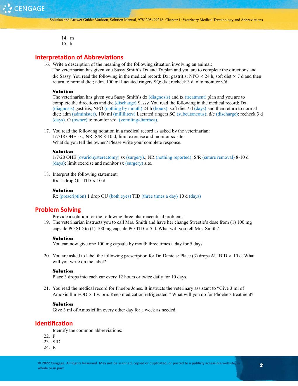 Preview page 4 of Solutions Manual For Veterinary Assisting Fundamentals and Applications 2nd Edition By Beth Vanhorn