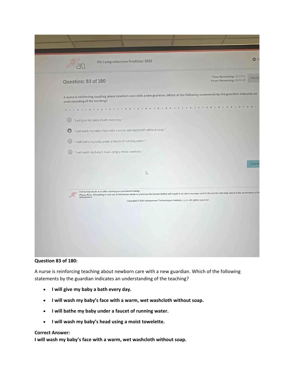 Preview page 3 of PN Comprehensive Predictor NGN Proctored Comprehensive Exam Study Guide