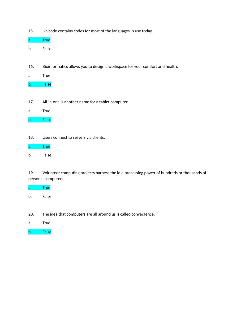 Preview page 4 of ITSC 1301 Introduction to Computers Exam Answer Sheet | Contains Highly Tested Q&A