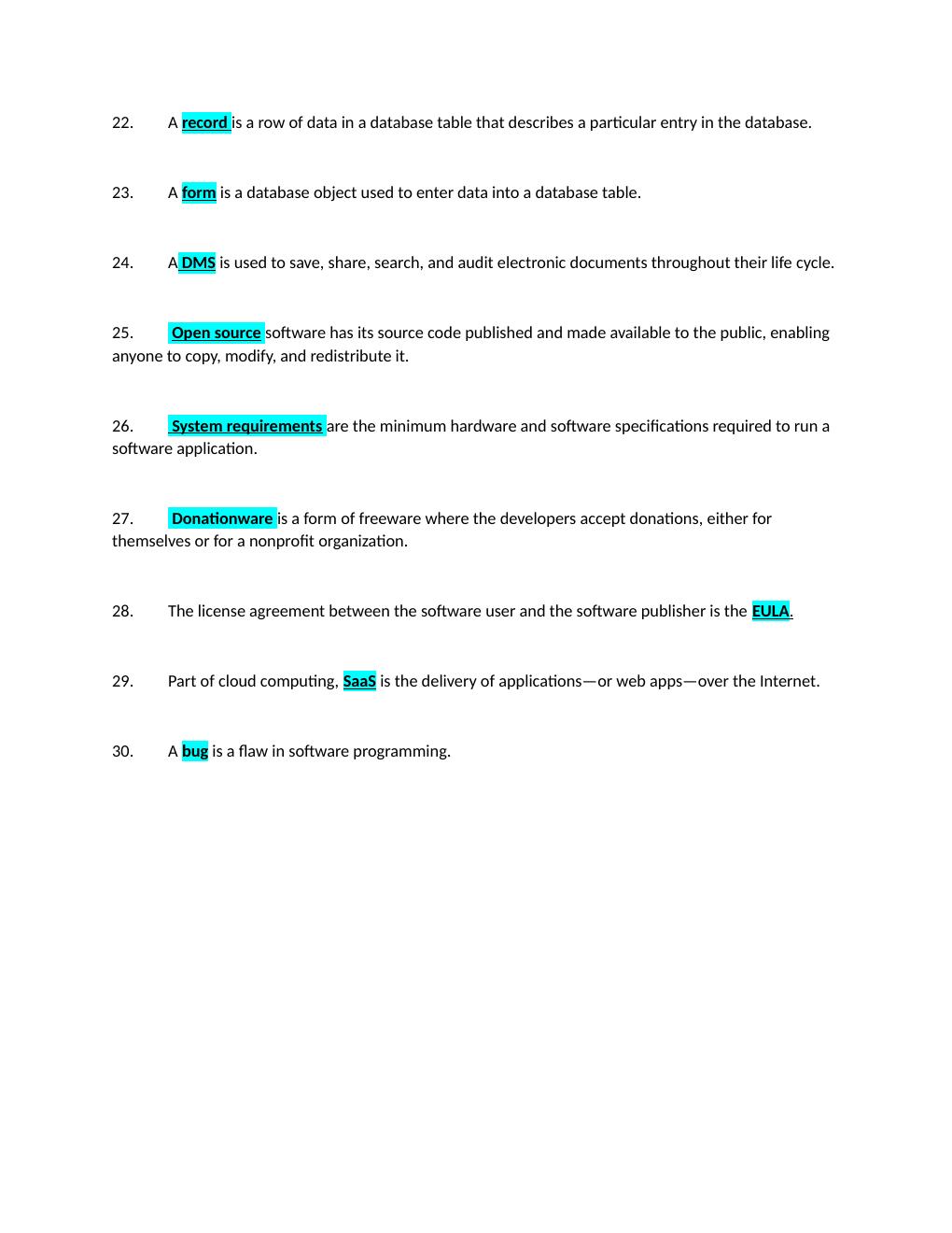 Preview page 10 of ITSC 1301 Introduction to Computers Exam Answer Sheet | Contains Highly Tested Q&A