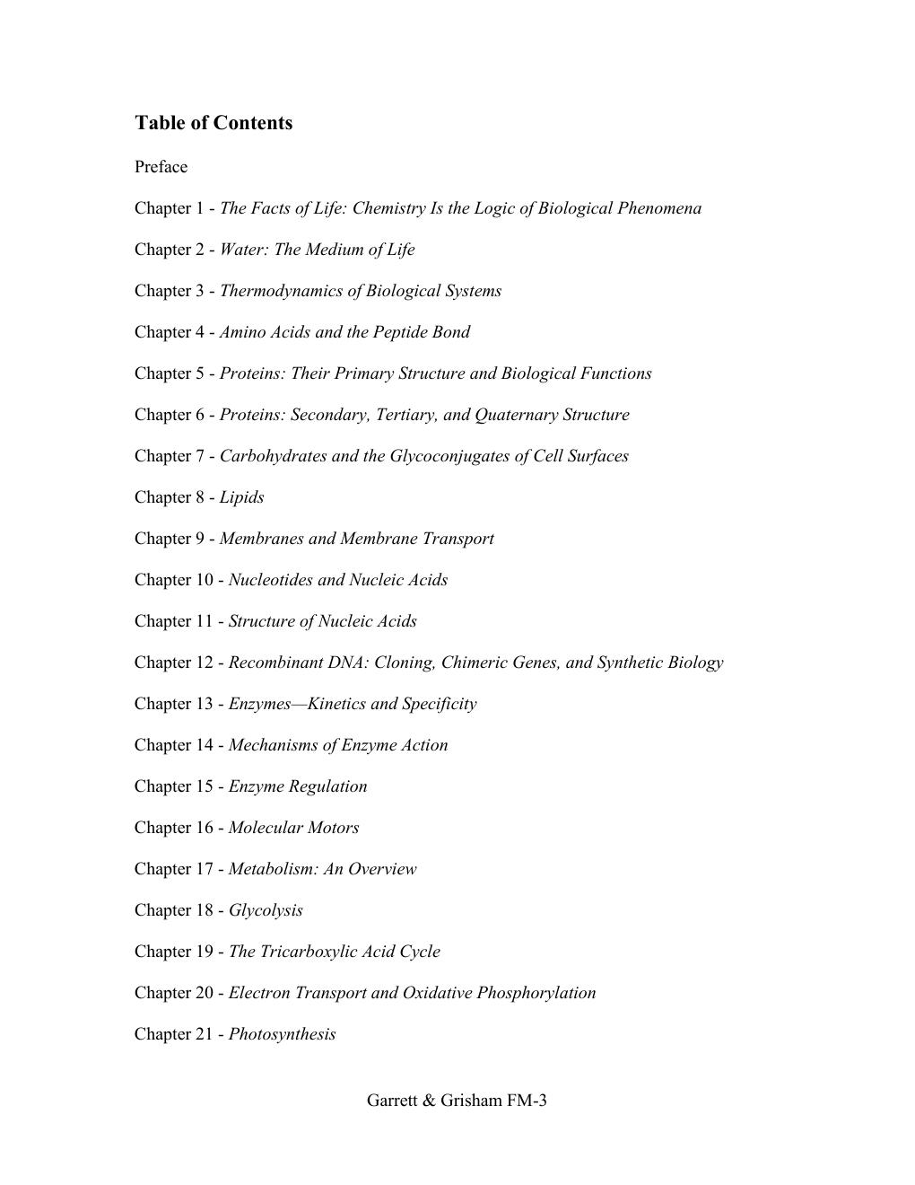 Preview page 5 of Instructor’s Manual for Biochemistry, 7th Edition by Reginald H. Garrett and Charles M
