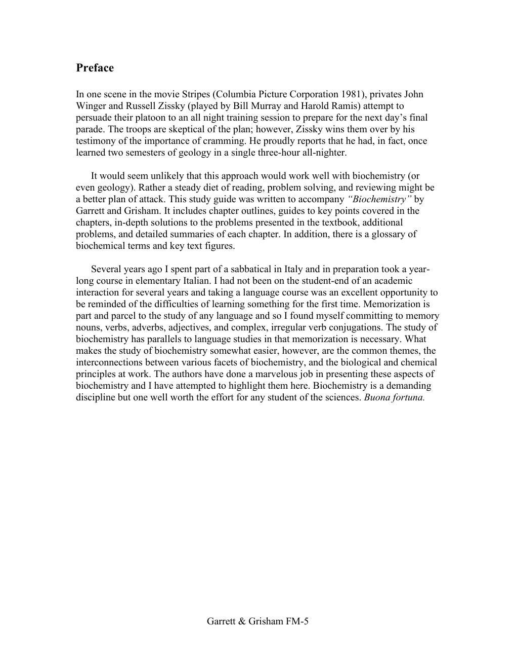 Preview page 7 of Solutions Manual for Biochemistry by Reginald Garrett, Charles Grisham