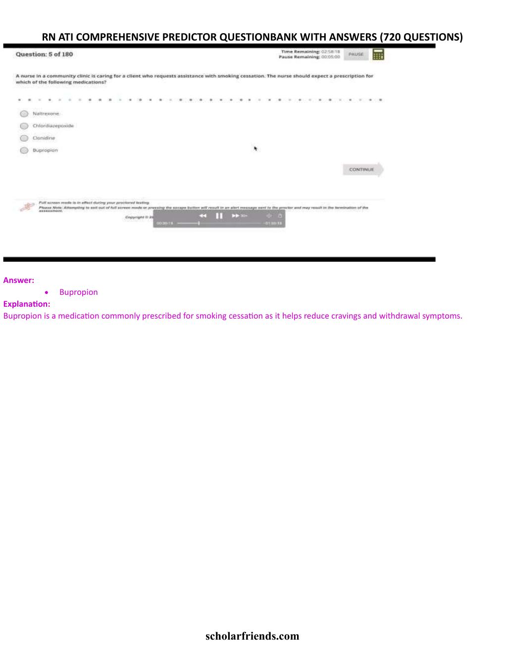 Preview page 4 of ATI RN Comprehensive Predictor Question Bank Cotains Highly Tested 720 Q&As