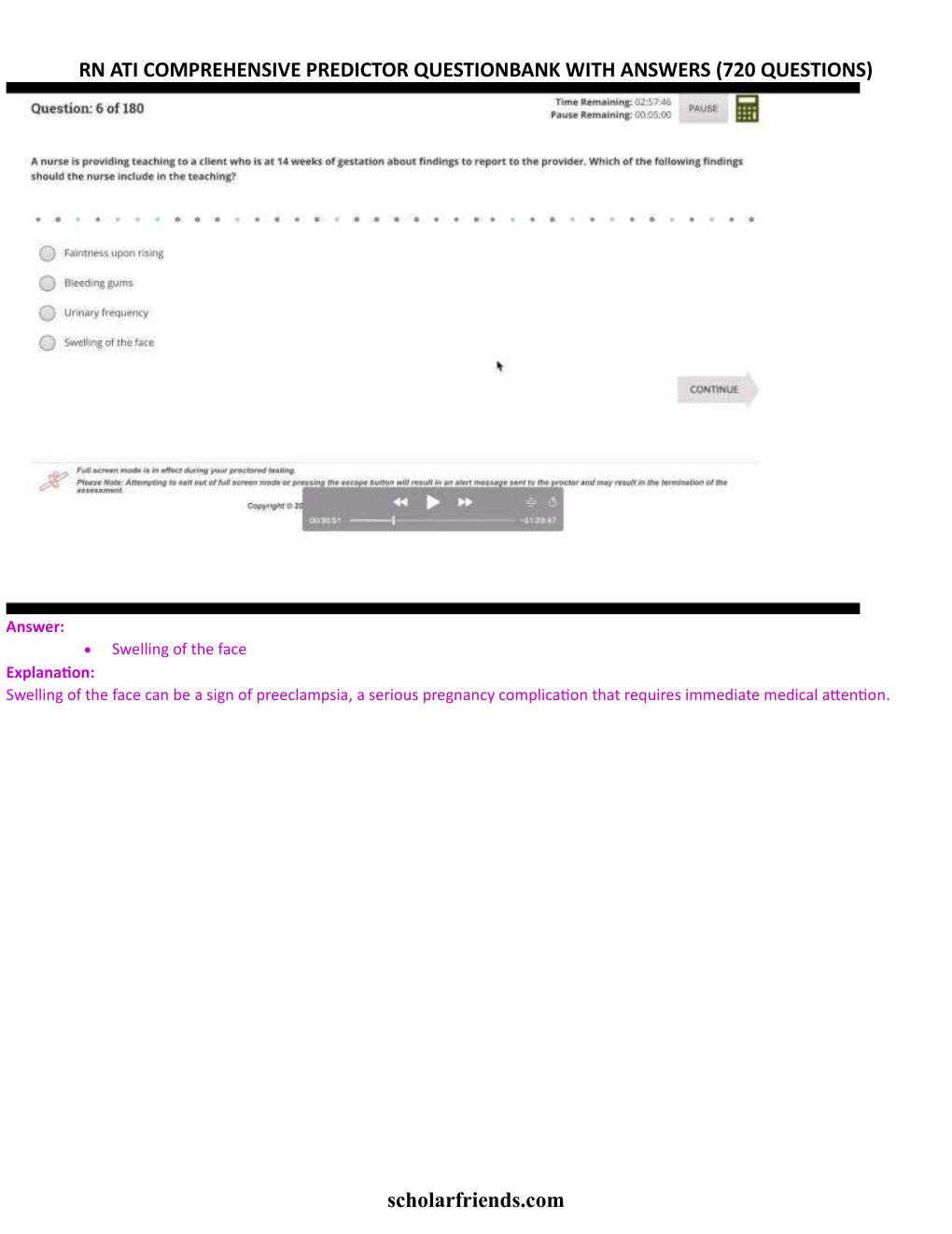 Preview page 5 of ATI RN Comprehensive Predictor Question Bank Cotains Highly Tested 720 Q&As