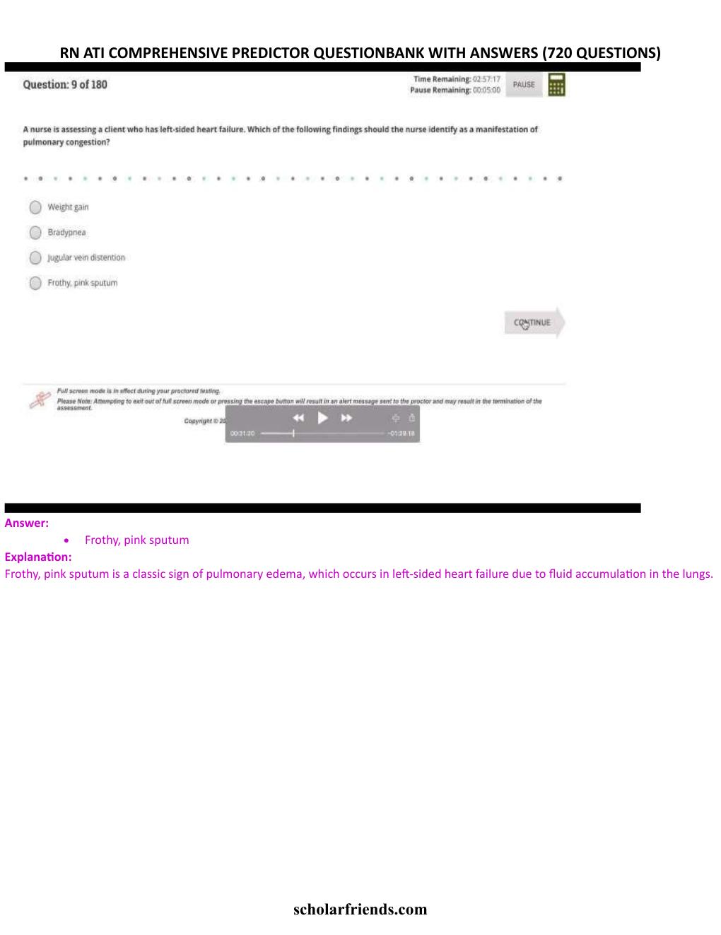 Preview page 7 of ATI RN Comprehensive Predictor Question Bank Cotains Highly Tested 720 Q&As