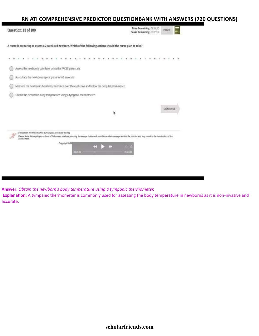 Preview page 10 of ATI RN Comprehensive Predictor Question Bank Cotains Highly Tested 720 Q&As