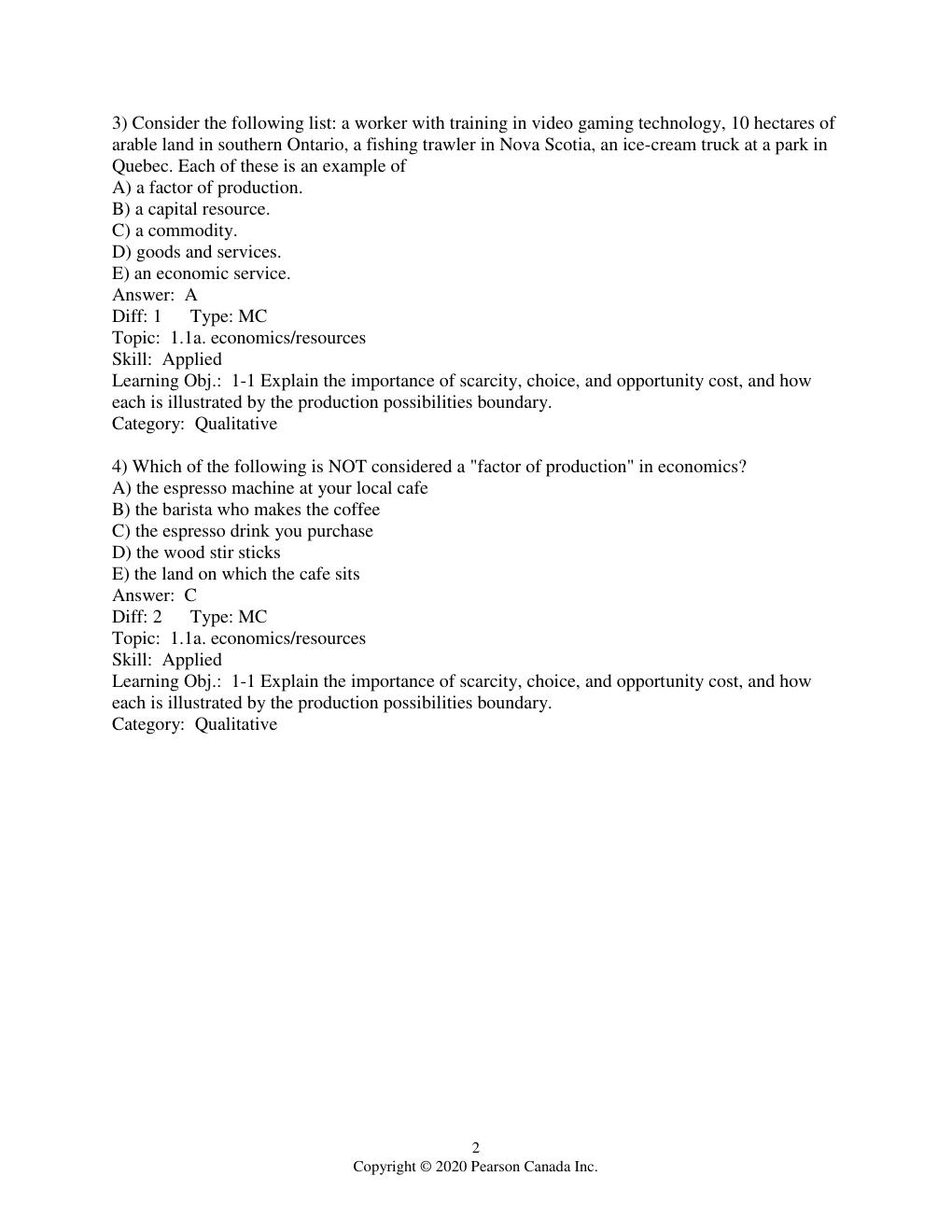 Preview page 3 of TEST  BANK for Macroeconomics 16th Canadian Edition by Christopher T.S. Ragan