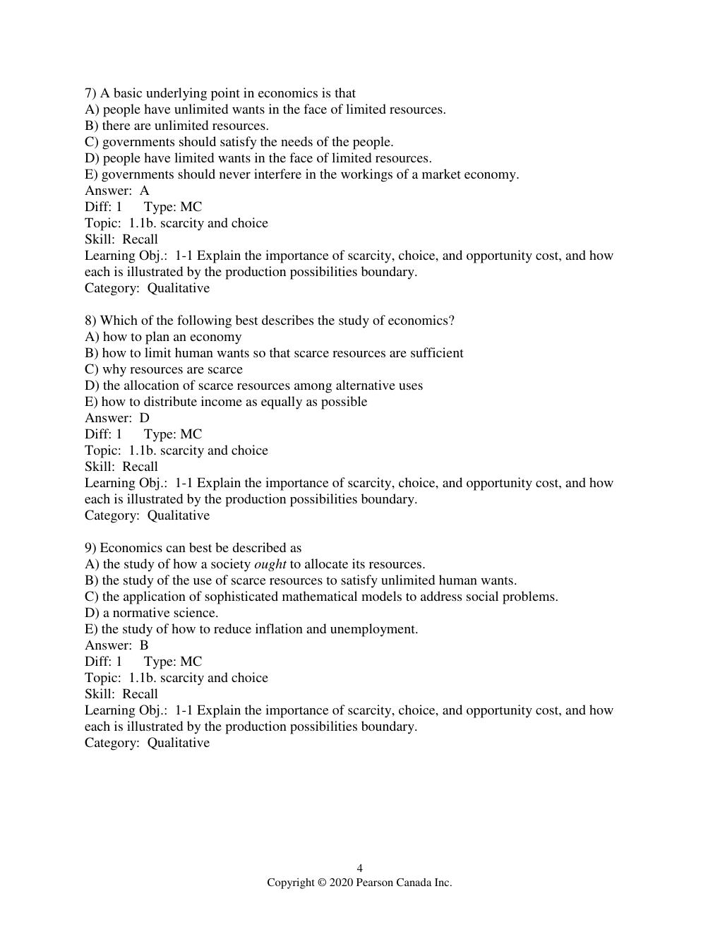 Preview page 5 of TEST  BANK for Macroeconomics 16th Canadian Edition by Christopher T.S. Ragan