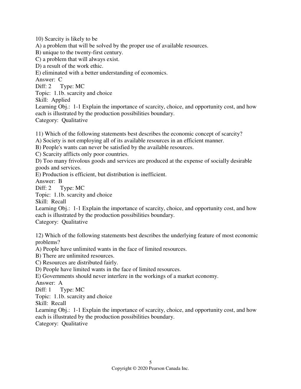 Preview page 6 of TEST  BANK for Macroeconomics 16th Canadian Edition by Christopher T.S. Ragan