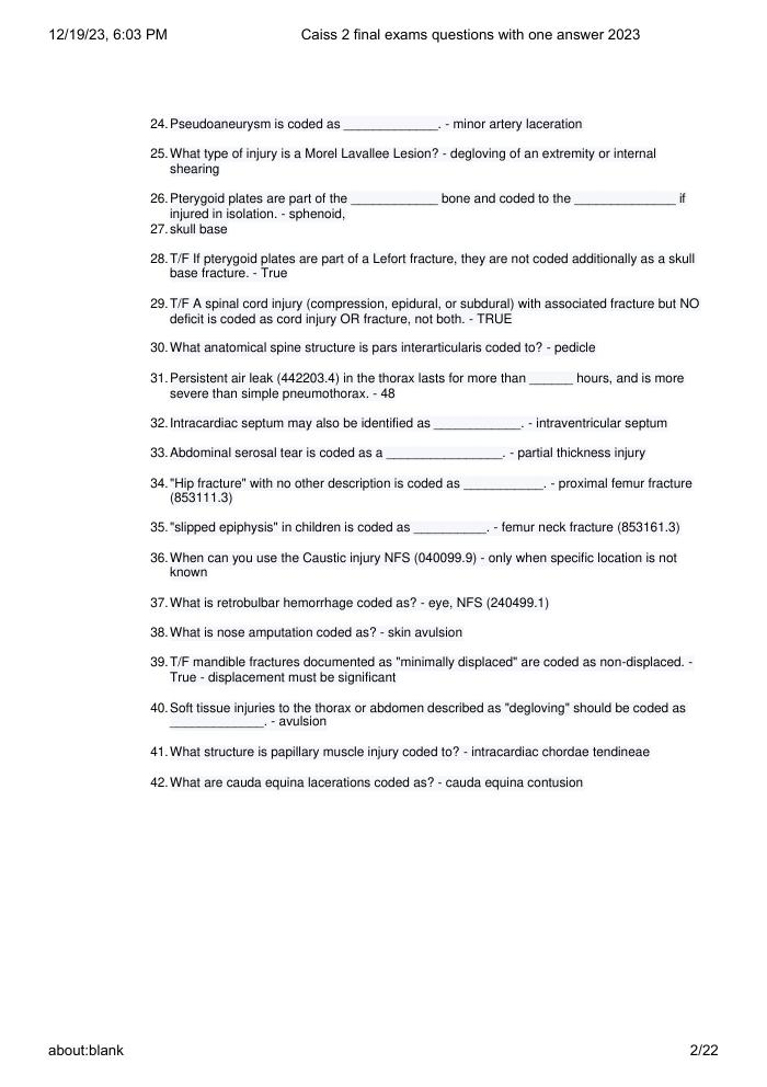 Preview page 2 of Caiss 2 Final Exams Contains 200+ Questions & Answers