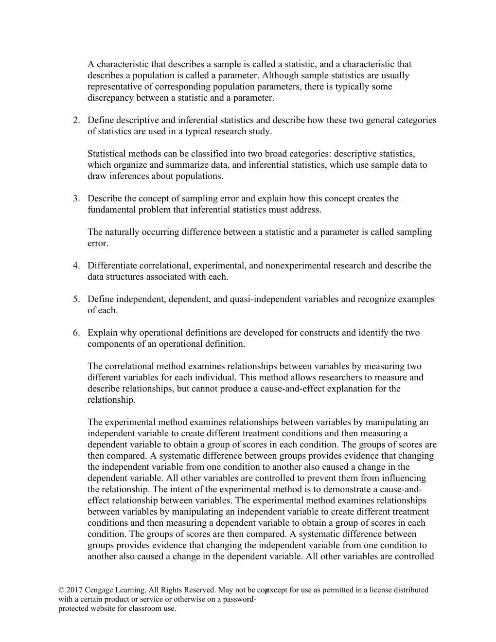 Preview page 3 of Solutions Manual for Statistics for The Behavioral Sciences 10th Edition By Frederick Gravetter, Larry  Wallnau