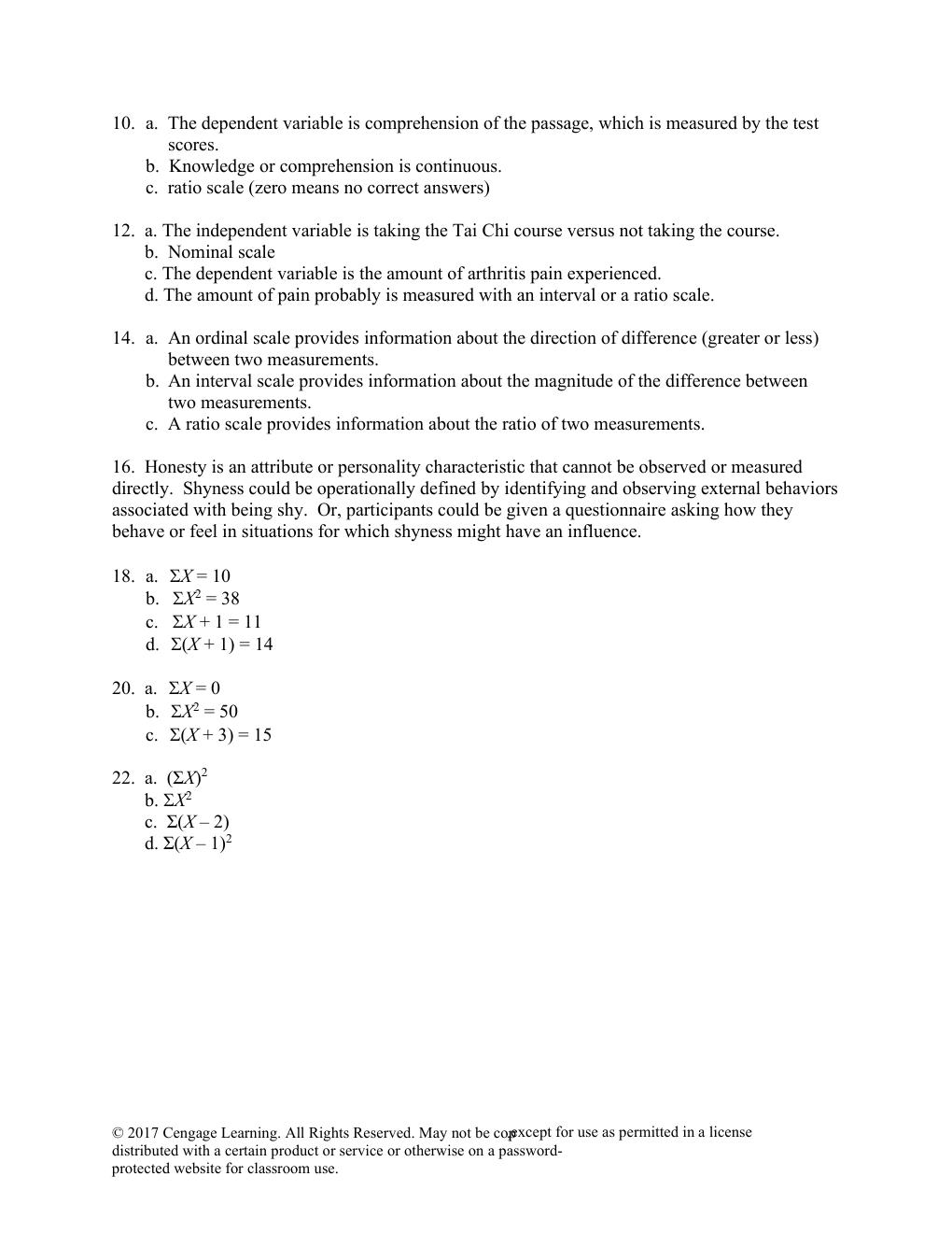 Preview page 7 of Solutions Manual for Statistics for The Behavioral Sciences 10th Edition By Frederick Gravetter, Larry  Wallnau