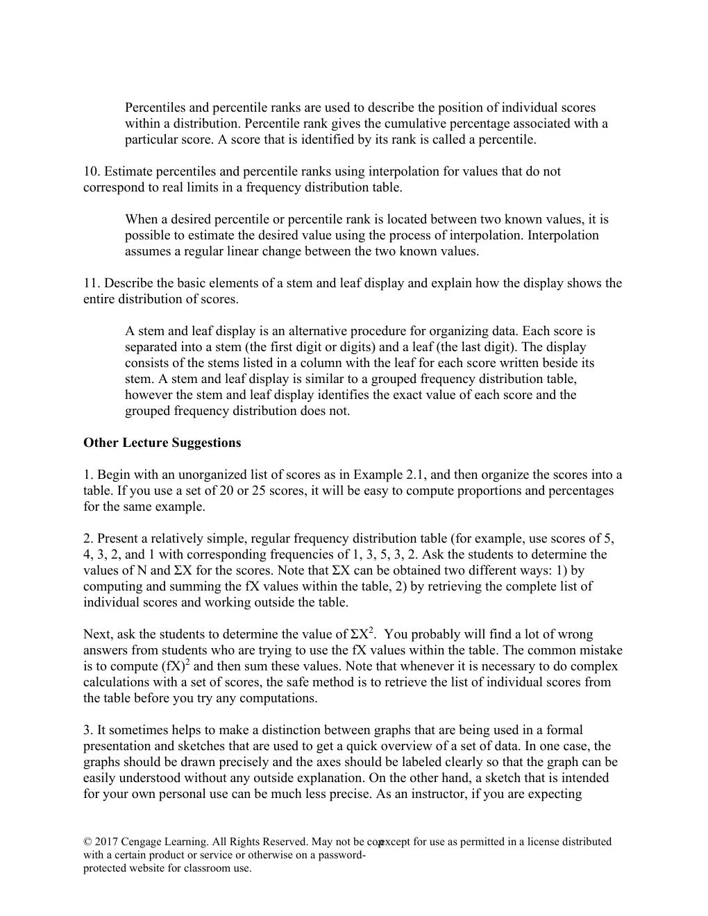 Preview page 10 of Solutions Manual for Statistics for The Behavioral Sciences 10th Edition By Frederick Gravetter, Larry  Wallnau