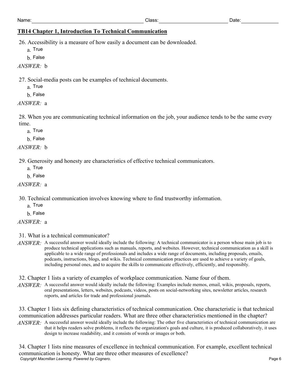 Preview page 8 of Test Bank for Technical Communication 14th Edition By Mike Markel, Stuart Selber