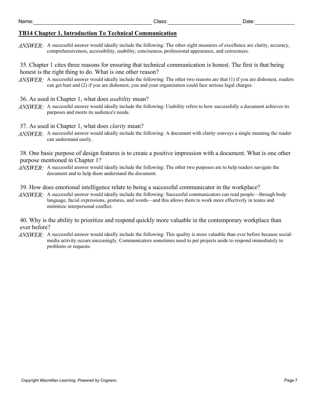 Preview page 9 of Test Bank for Technical Communication 14th Edition By Mike Markel, Stuart Selber
