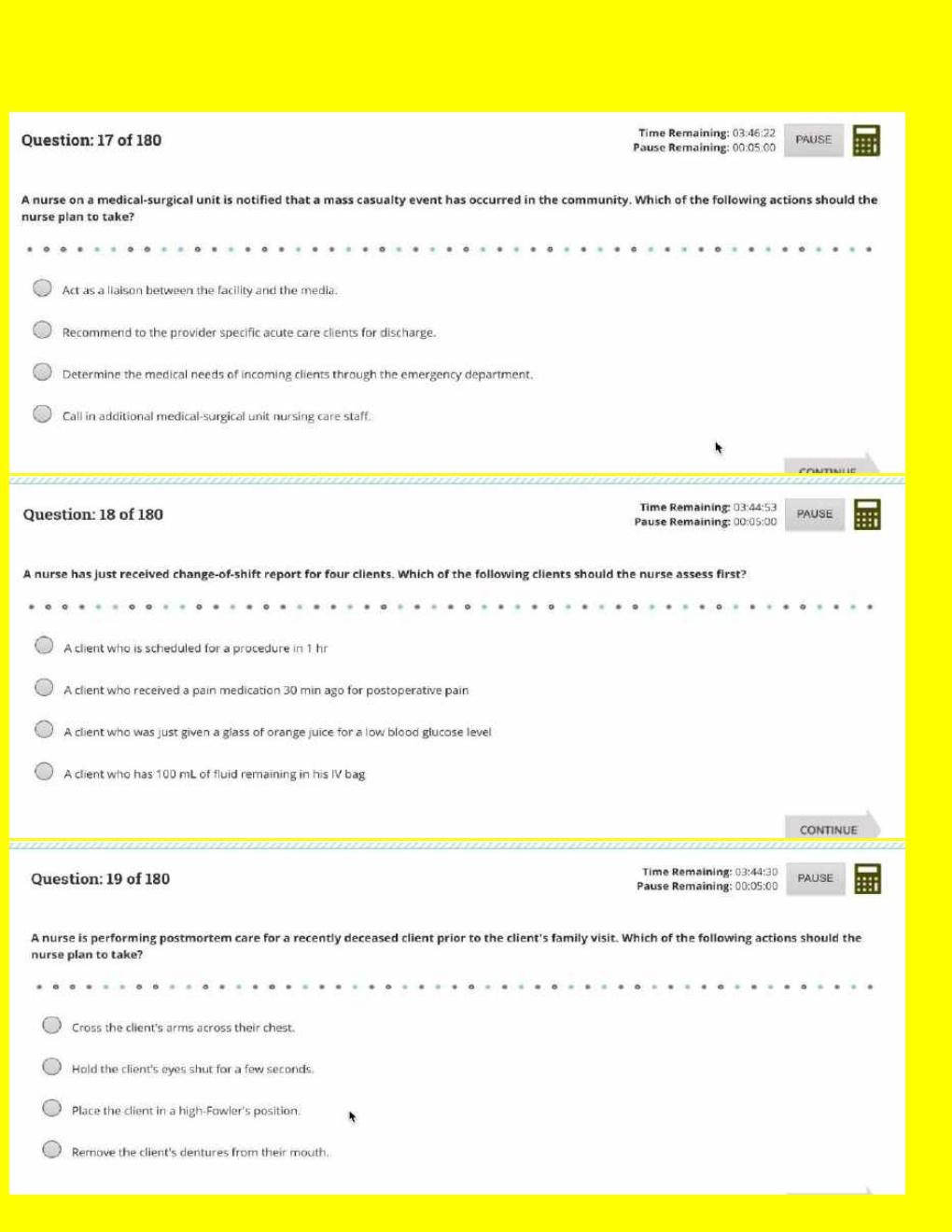 Preview page 9 of ATI COMPREHENSIVE EXIT EXAM 2023 | 180 Q&A - ANSWER KEY STARTS ON PAGE 144