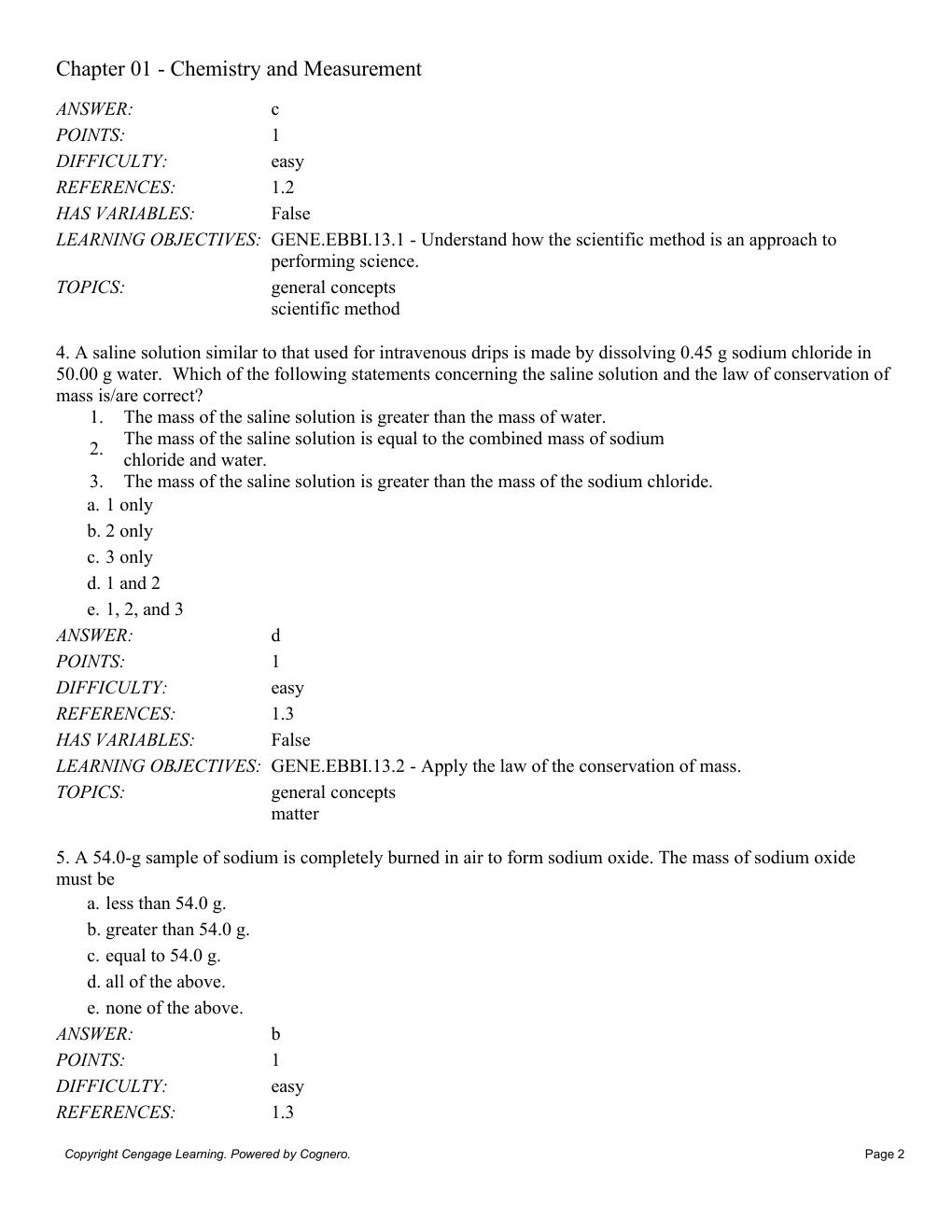 Preview page 4 of Test Bank For General Chemistry 11th Edition BY Darrell Ebbing, Steven D. Gammon