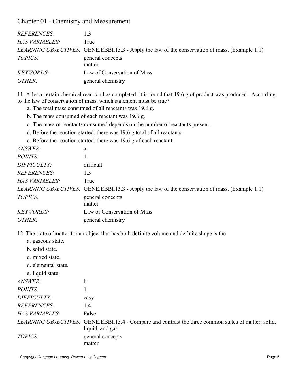 Preview page 7 of Test Bank For General Chemistry 11th Edition BY Darrell Ebbing, Steven D. Gammon