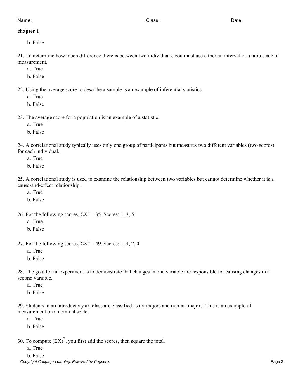 Preview page 4 of Test Bank For Statistics for The Behavioral Sciences 10th Edition By Frederick Gravetter, Larry Wallnau
