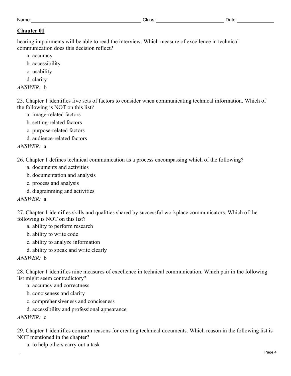 Preview page 6 of Test Bank For Practical Strategies for Technical Communication 3rd Edition By Mike Markel, Stuart Selber