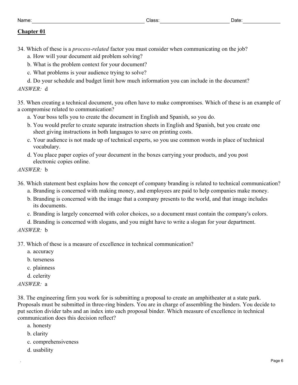 Preview page 8 of Test Bank For Practical Strategies for Technical Communication 3rd Edition By Mike Markel, Stuart Selber