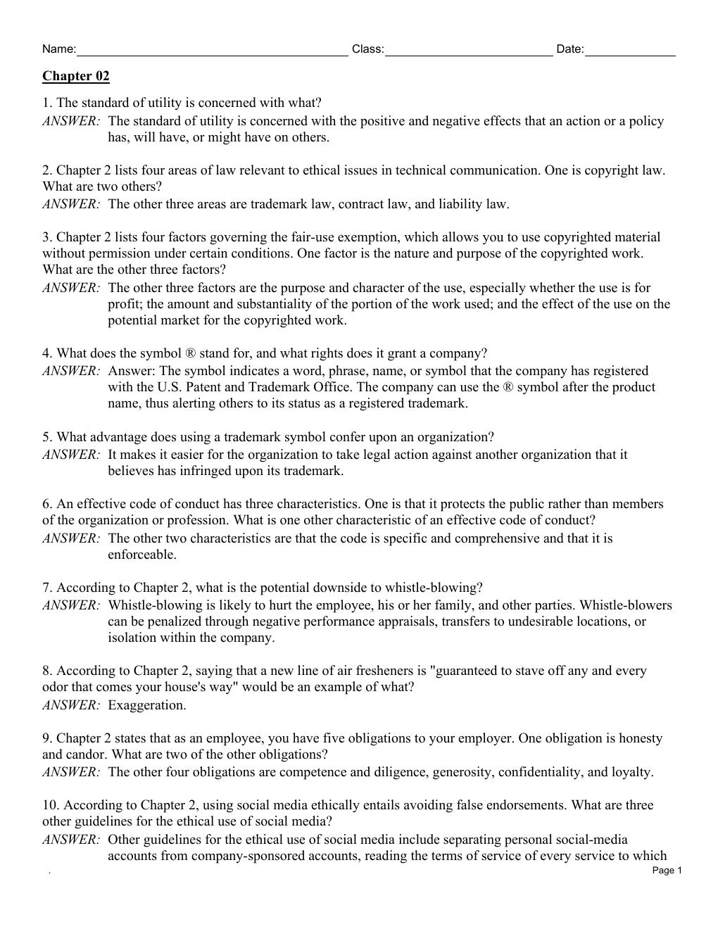 Preview page 10 of Test Bank For Practical Strategies for Technical Communication 3rd Edition By Mike Markel, Stuart Selber