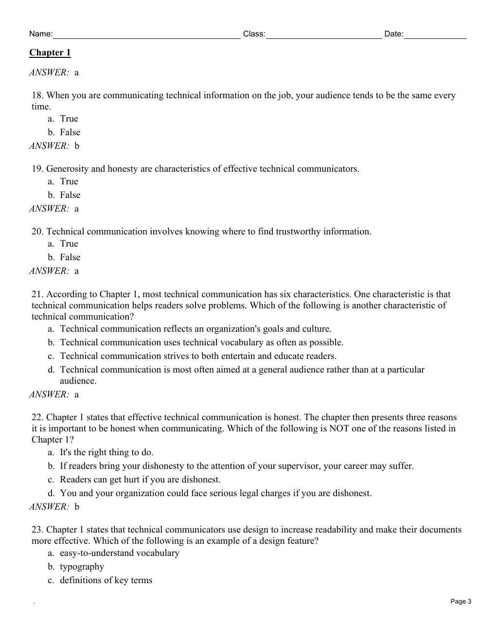 Preview page 5 of Test Bank For Practical Strategies for Technical Communication 4th Edition By Mike Markel, Stuart Selber