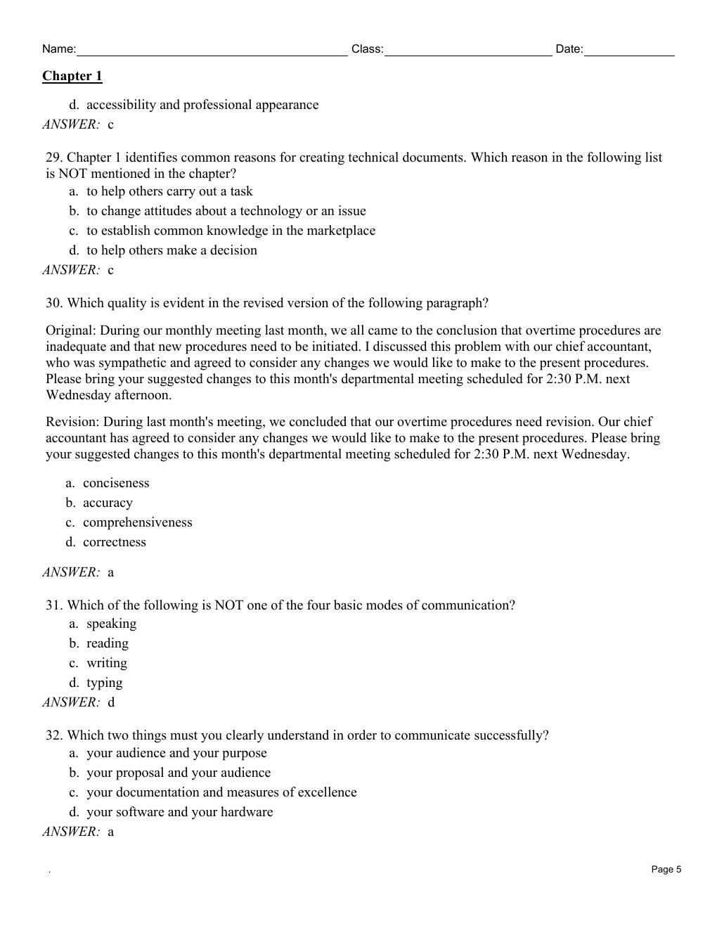 Preview page 7 of Test Bank For Practical Strategies for Technical Communication 4th Edition By Mike Markel, Stuart Selber