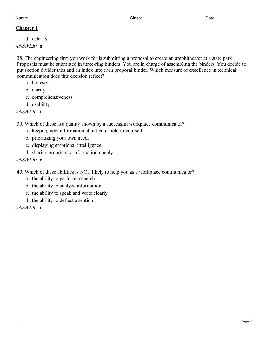 Preview page 9 of Test Bank For Practical Strategies for Technical Communication 4th Edition By Mike Markel, Stuart Selber