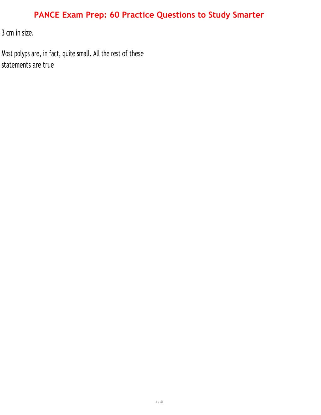 Preview page 3 of PANCE Exam Prep: 60 Practice Questions to Study Smarter