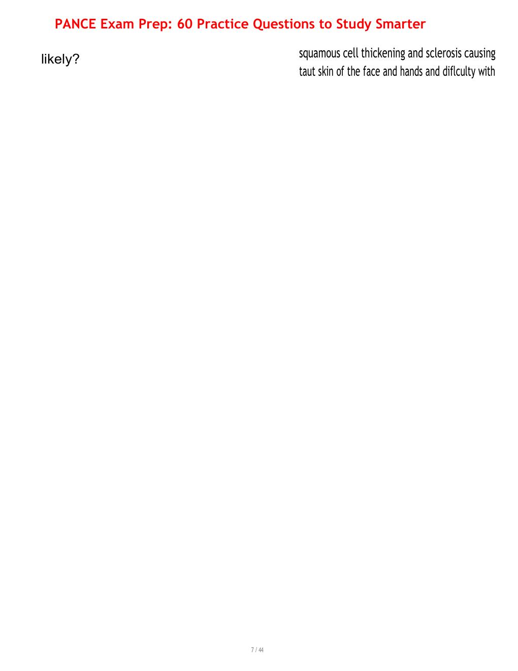 Preview page 6 of PANCE Exam Prep: 60 Practice Questions to Study Smarter