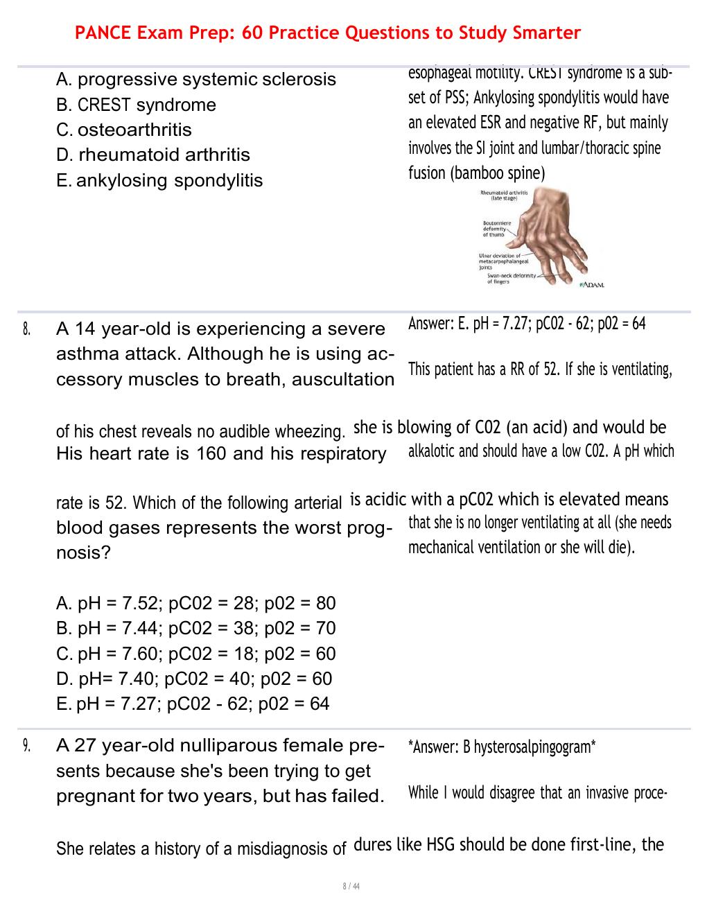 Preview page 7 of PANCE Exam Prep: 60 Practice Questions to Study Smarter