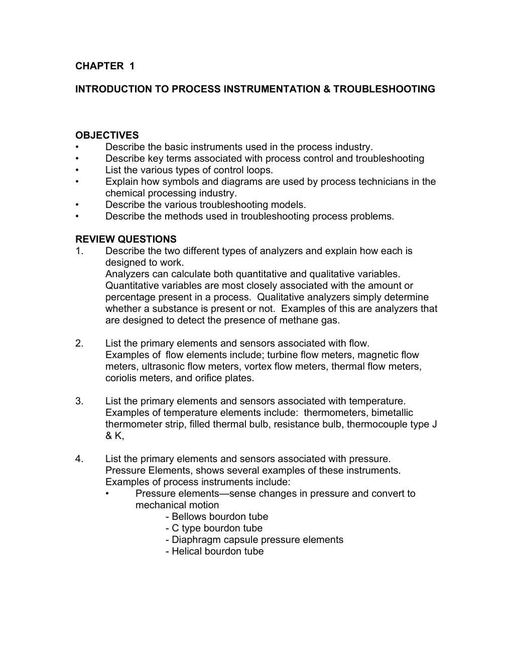 Preview page 3 of Instructor Manual with Test Bank Process Technology Troubleshooting 1st Edition By Charles Thomas