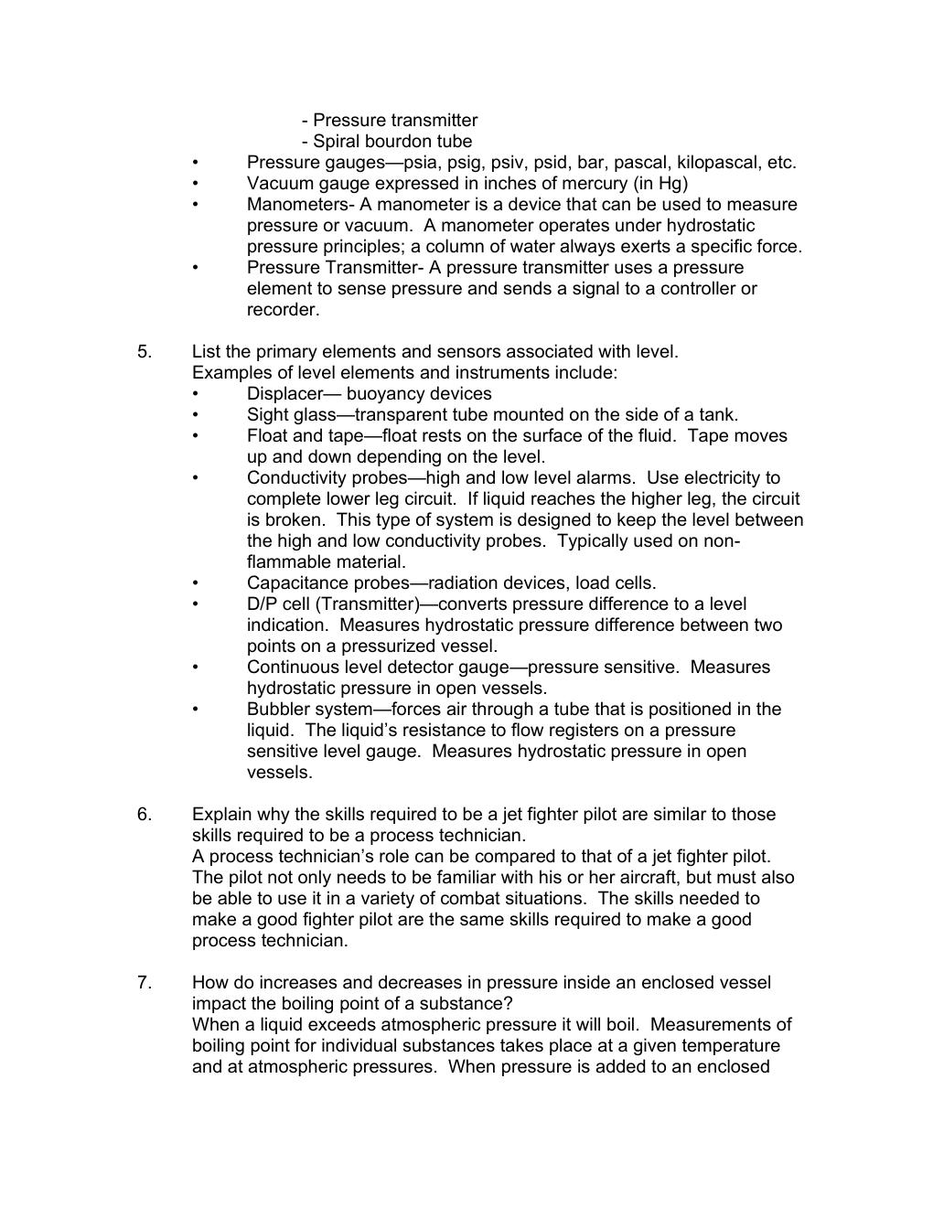 Preview page 4 of Instructor Manual with Test Bank Process Technology Troubleshooting 1st Edition By Charles Thomas